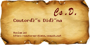 Csutorás Diána névjegykártya