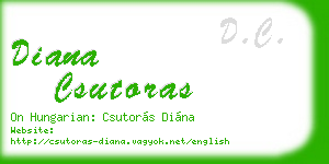 diana csutoras business card